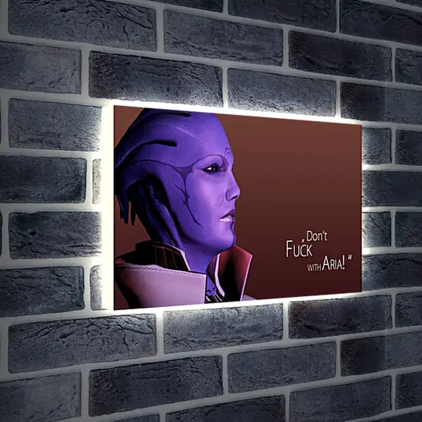Лайтбокс световая панель - mass effect, aria tloak, quote
