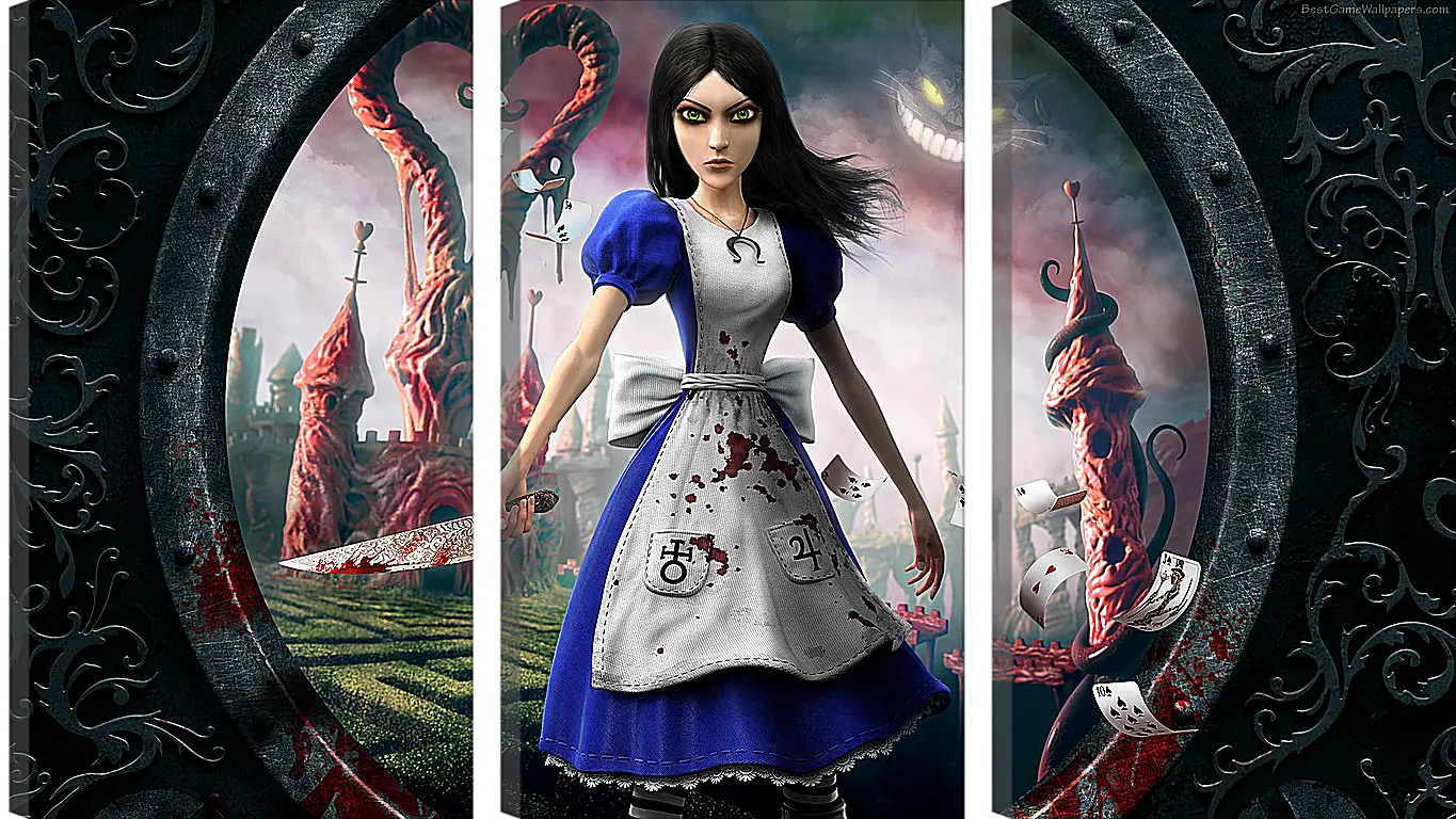 Модульная картина - alice madness returns, girl, dress
