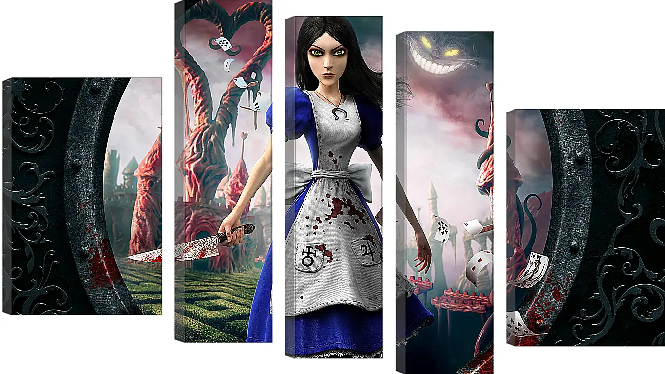 Модульная картина - alice madness returns, girl, dress
