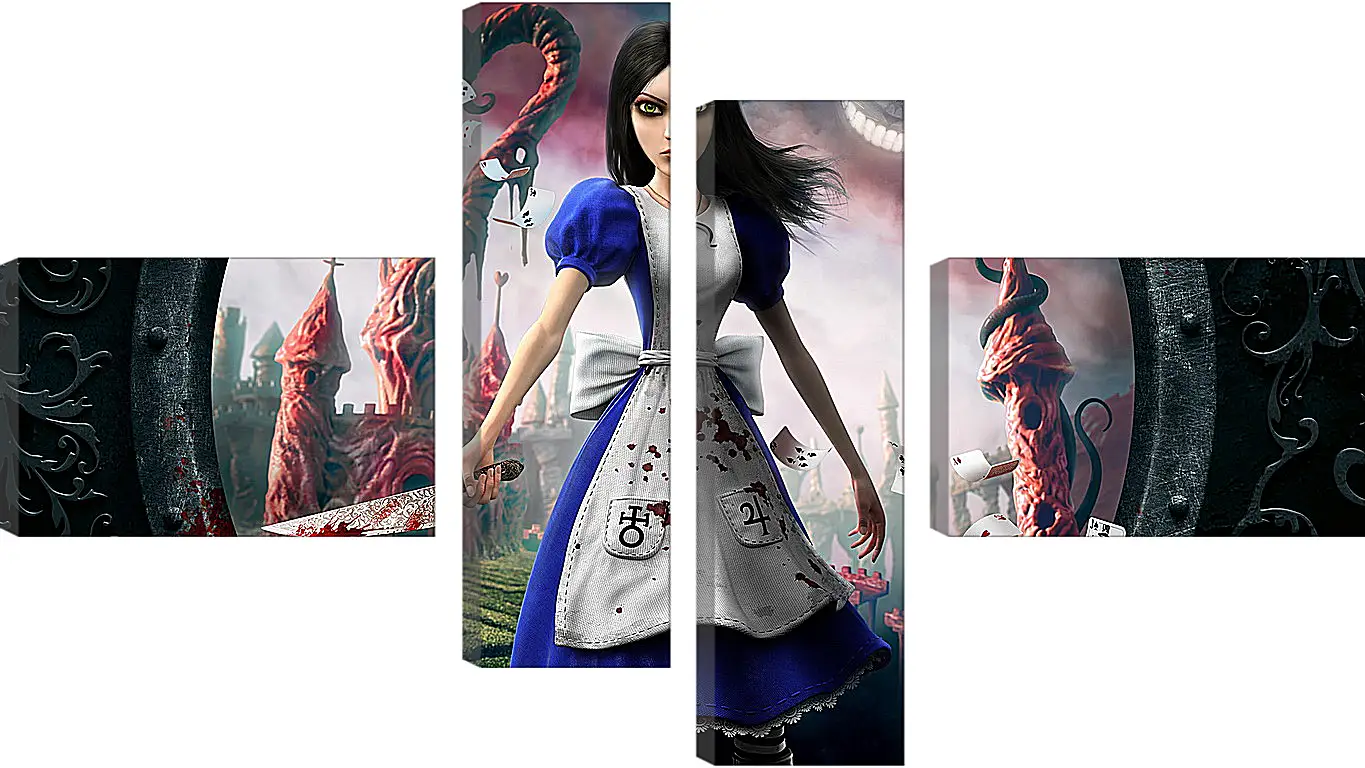 Модульная картина - alice madness returns, girl, dress
