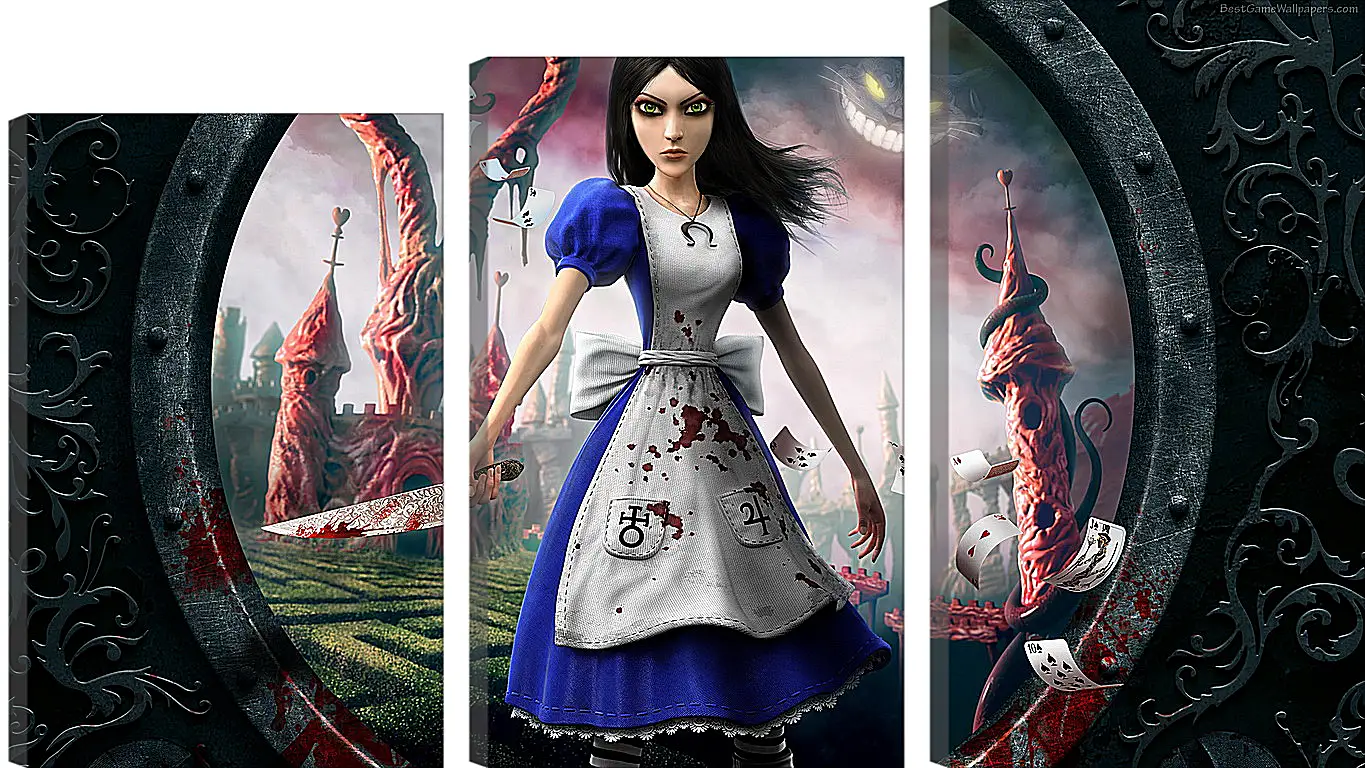 Модульная картина - alice madness returns, girl, dress
