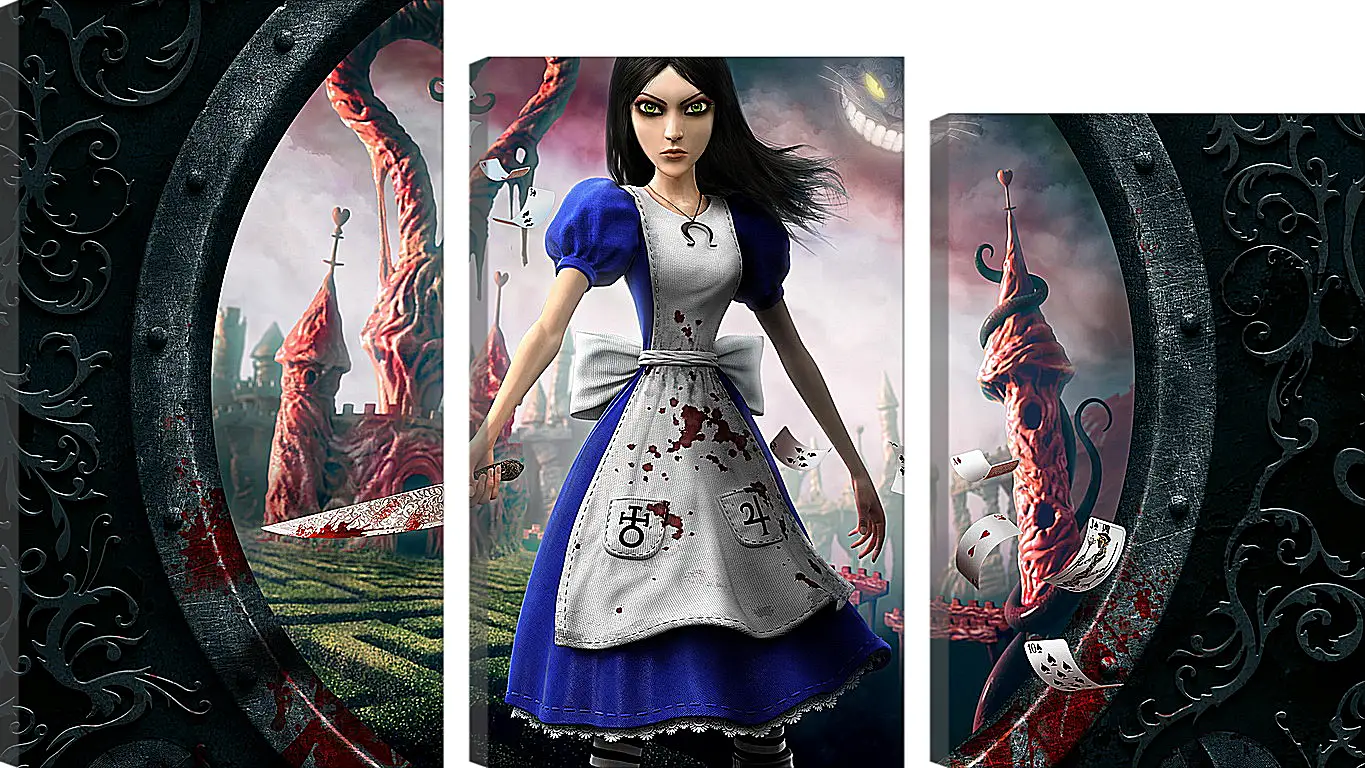 Модульная картина - alice madness returns, girl, dress
