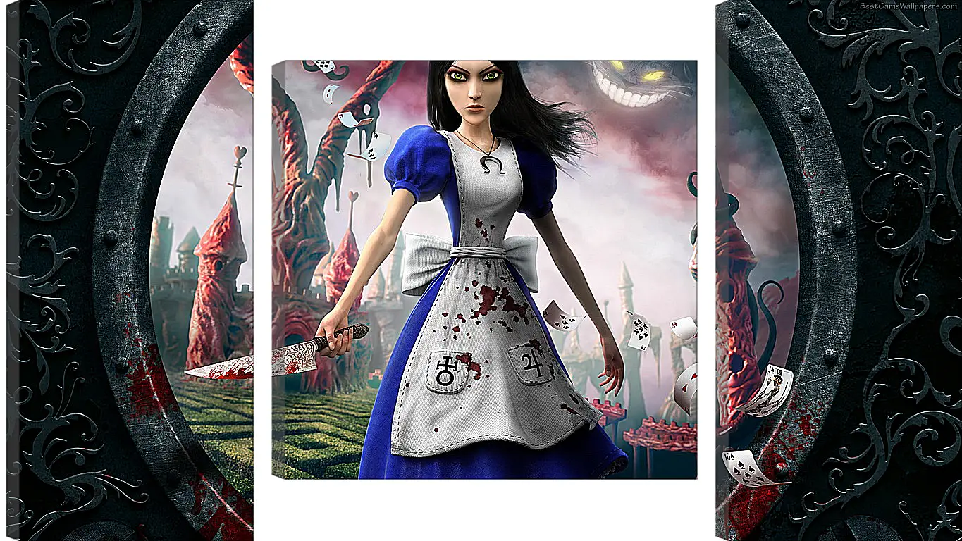 Модульная картина - alice madness returns, girl, dress
