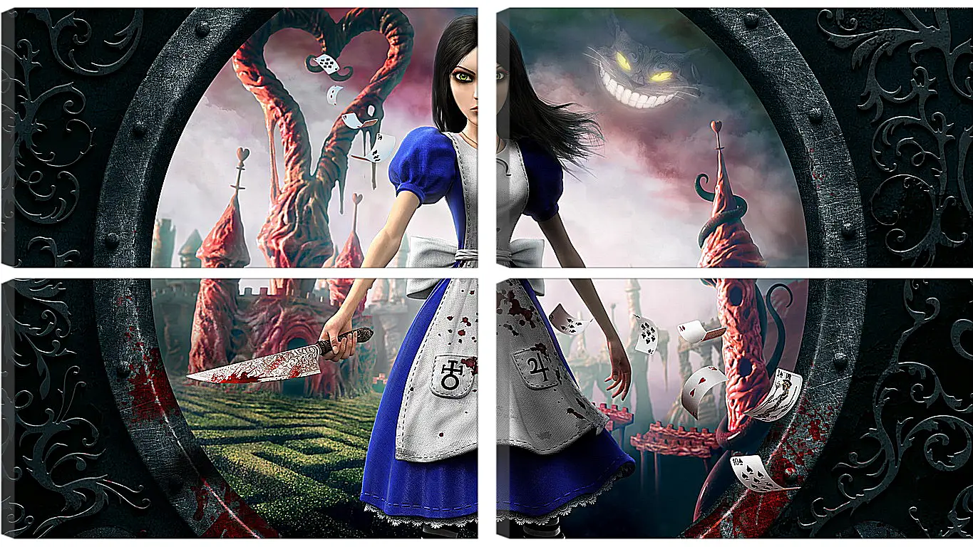 Модульная картина - alice madness returns, girl, dress
