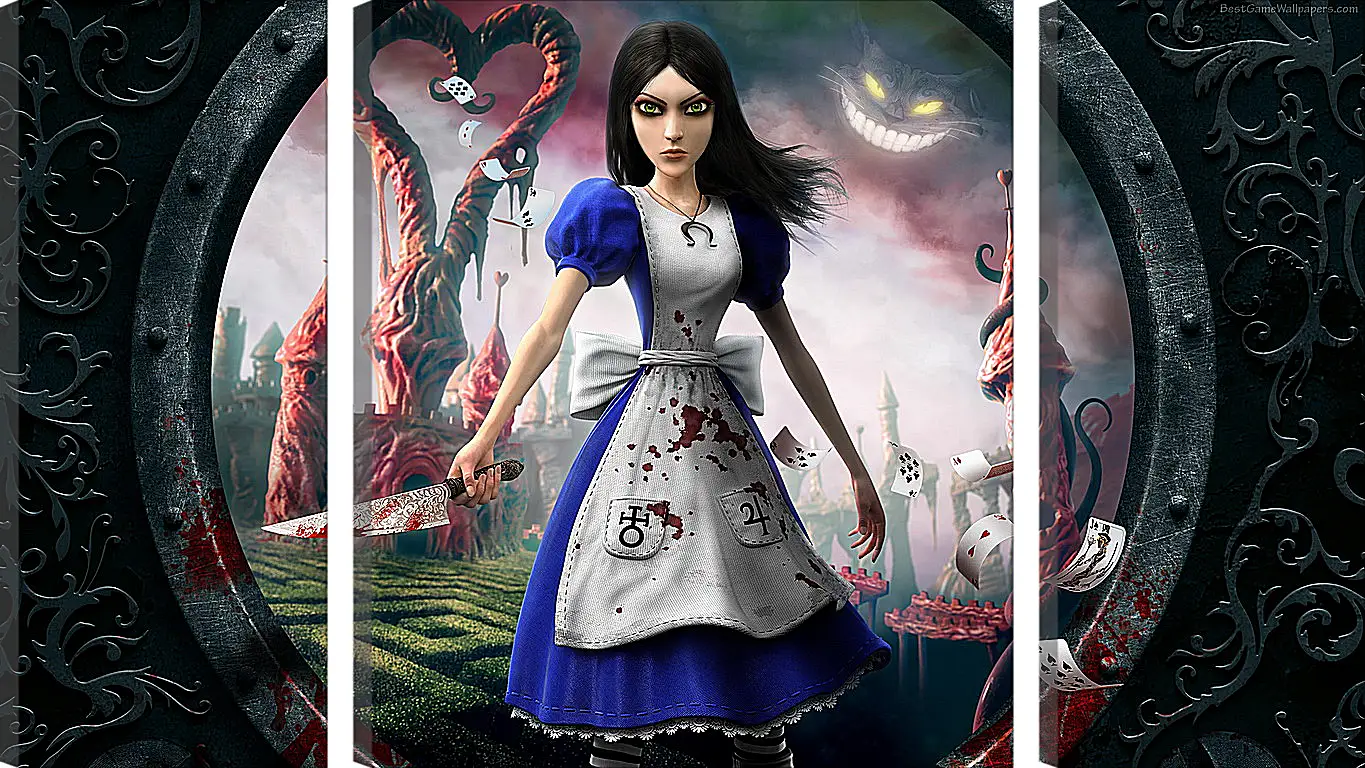 Модульная картина - alice madness returns, girl, dress
