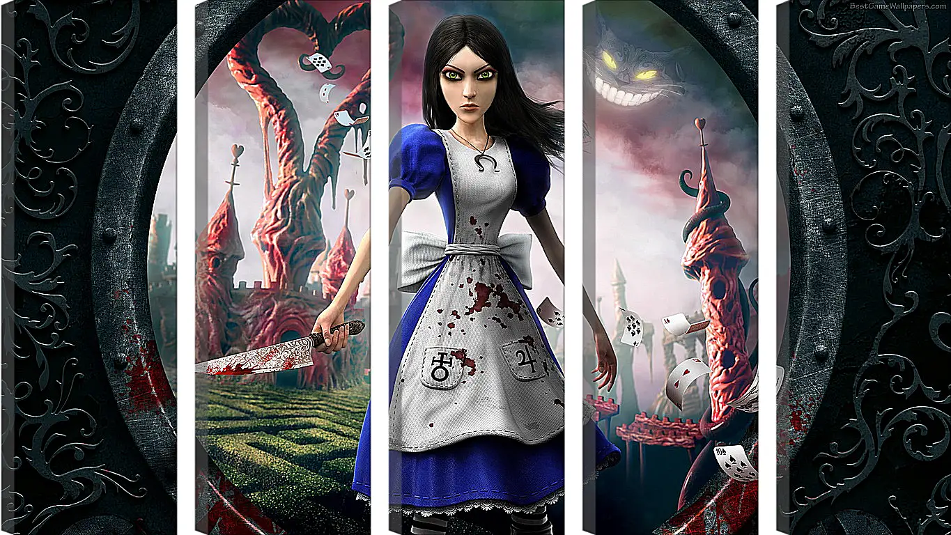 Модульная картина - alice madness returns, girl, dress
