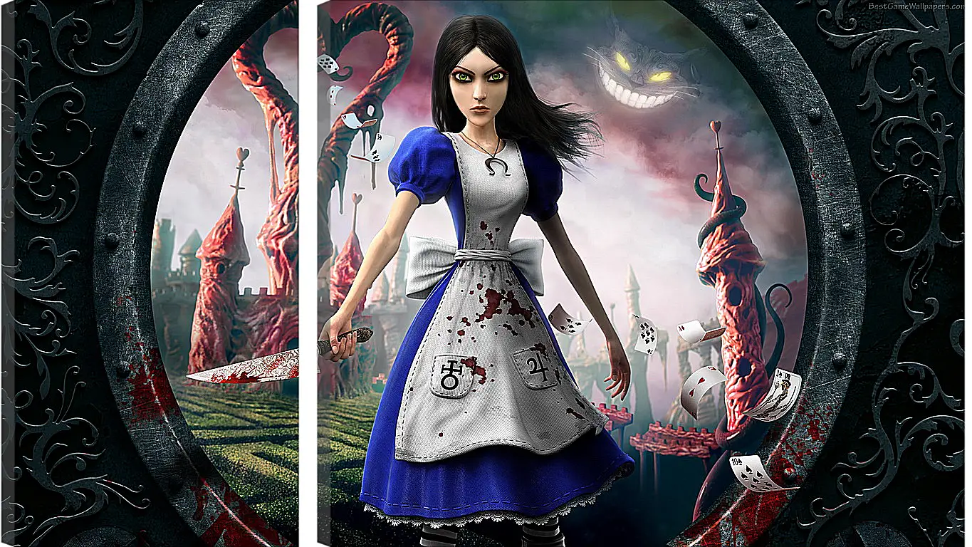 Модульная картина - alice madness returns, girl, dress
