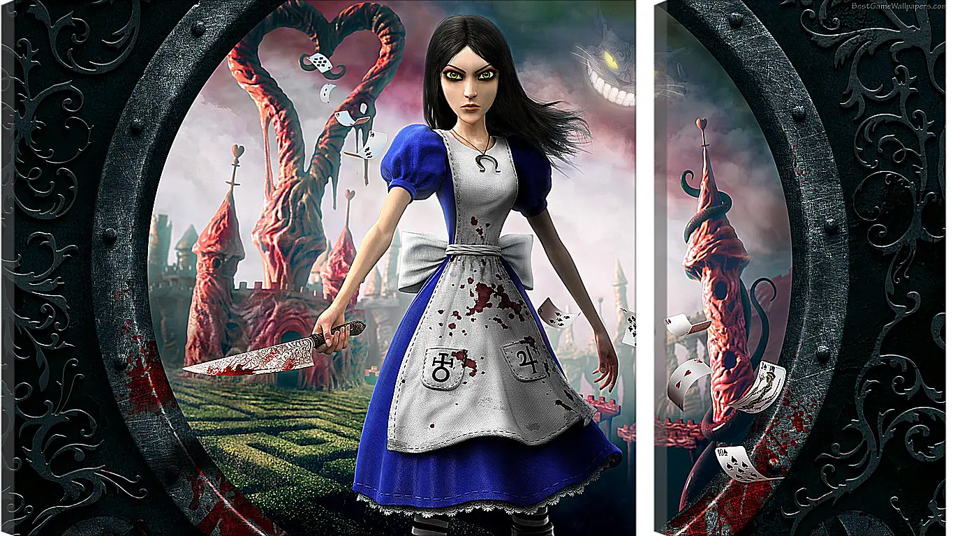 Модульная картина - alice madness returns, girl, dress
