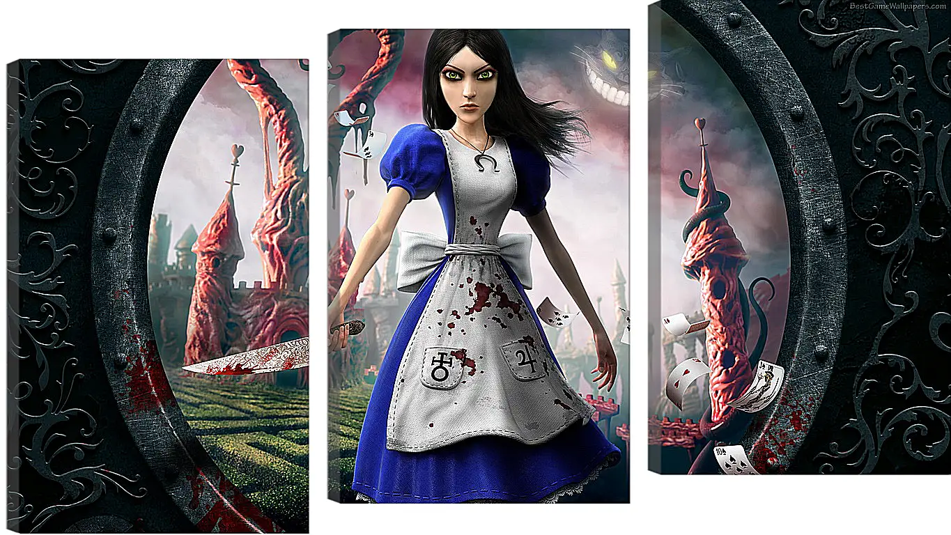 Модульная картина - alice madness returns, girl, dress
