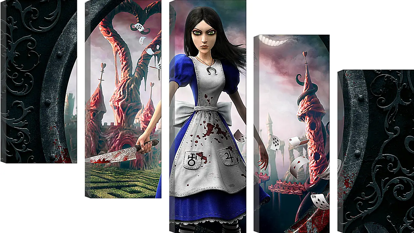 Модульная картина - alice madness returns, girl, dress
