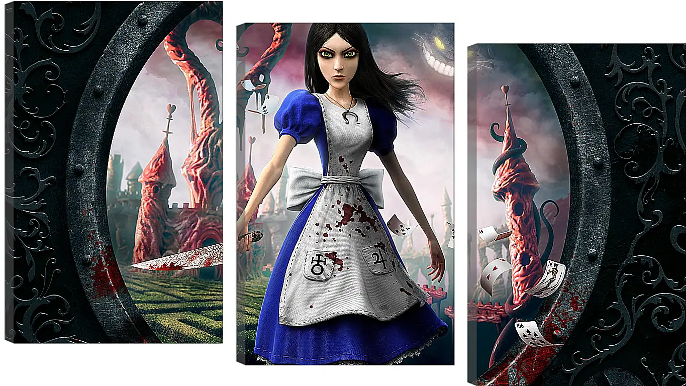 Модульная картина - alice madness returns, girl, dress
