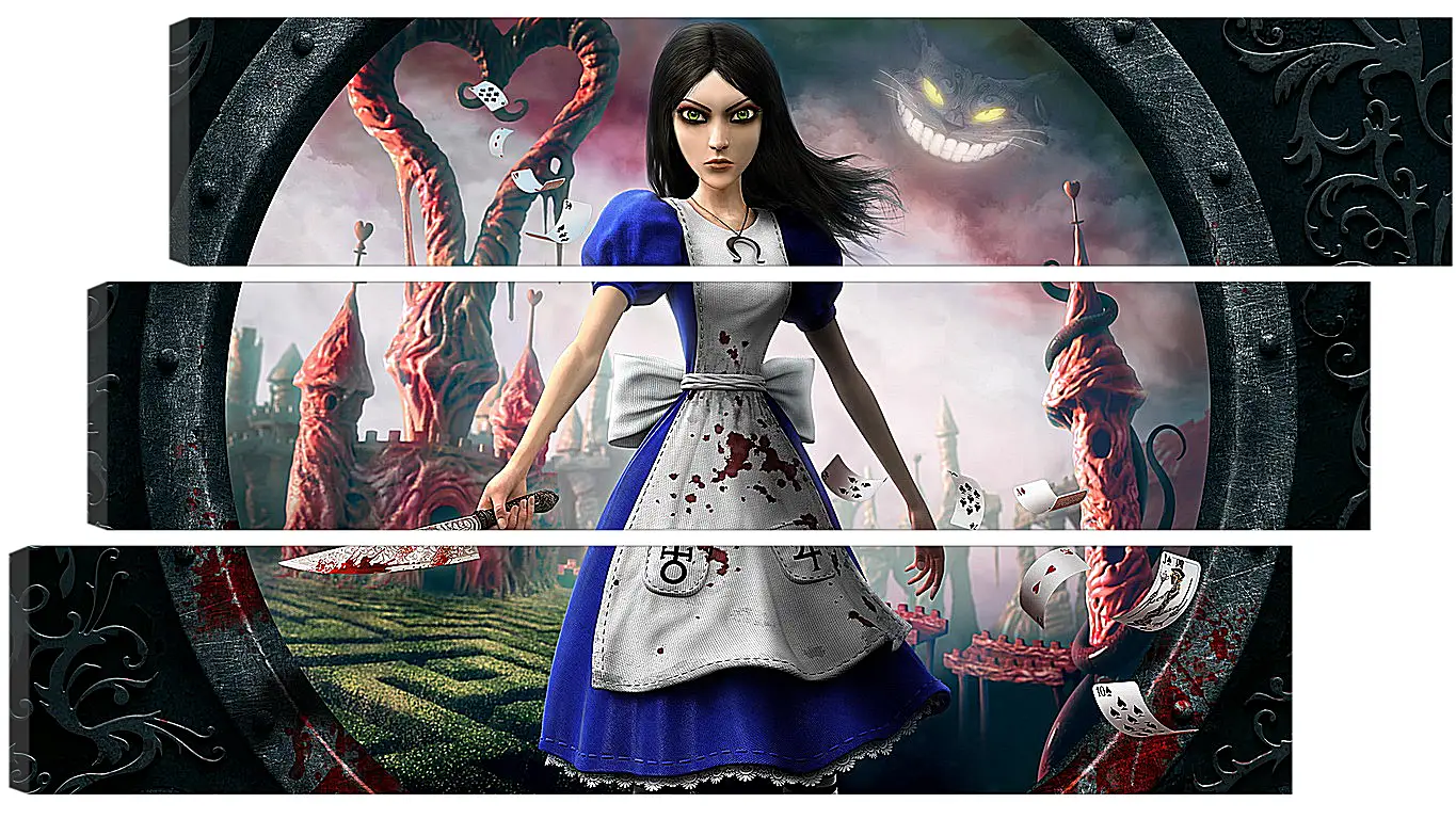 Модульная картина - alice madness returns, girl, dress
