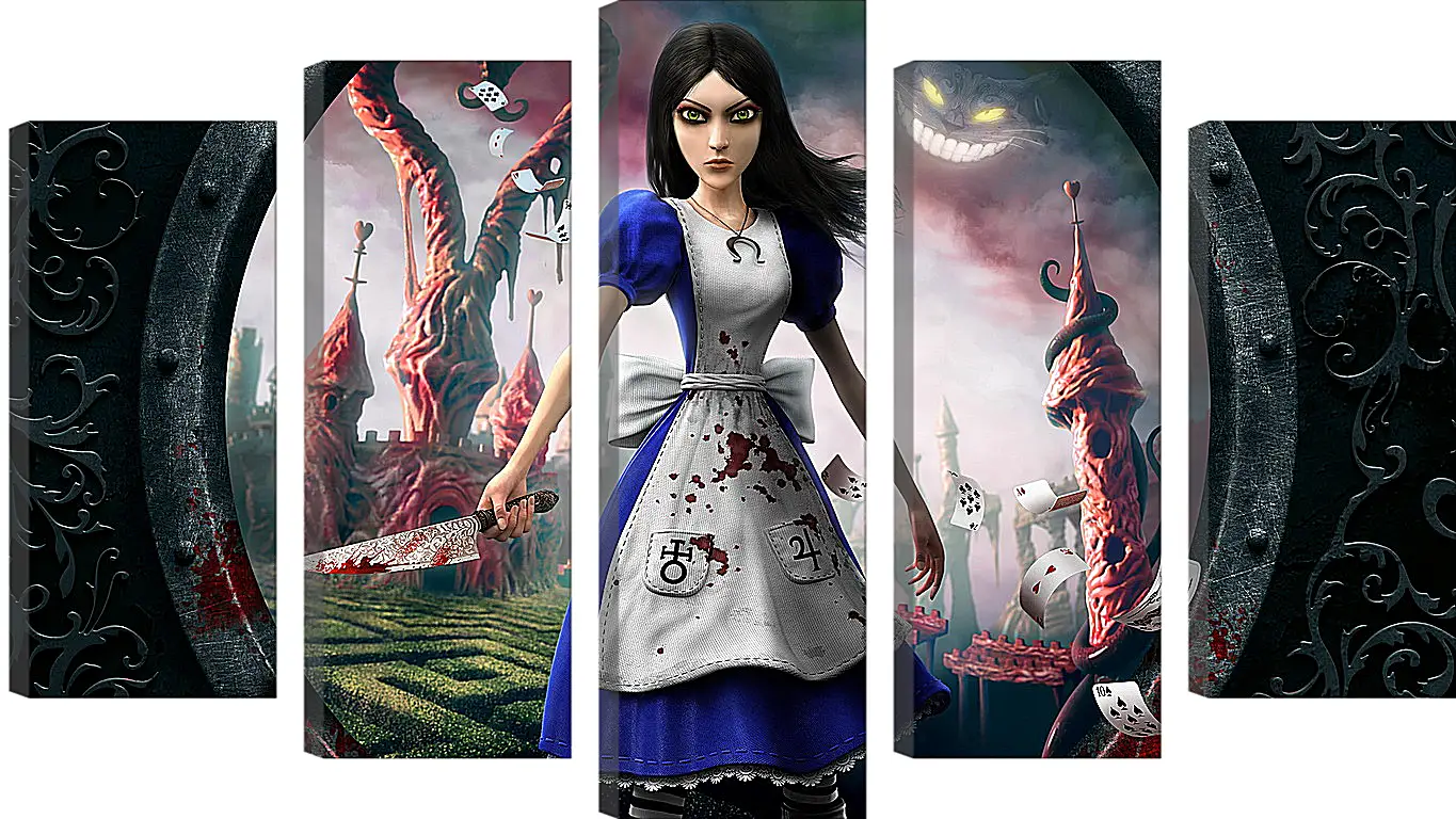 Модульная картина - alice madness returns, girl, dress
