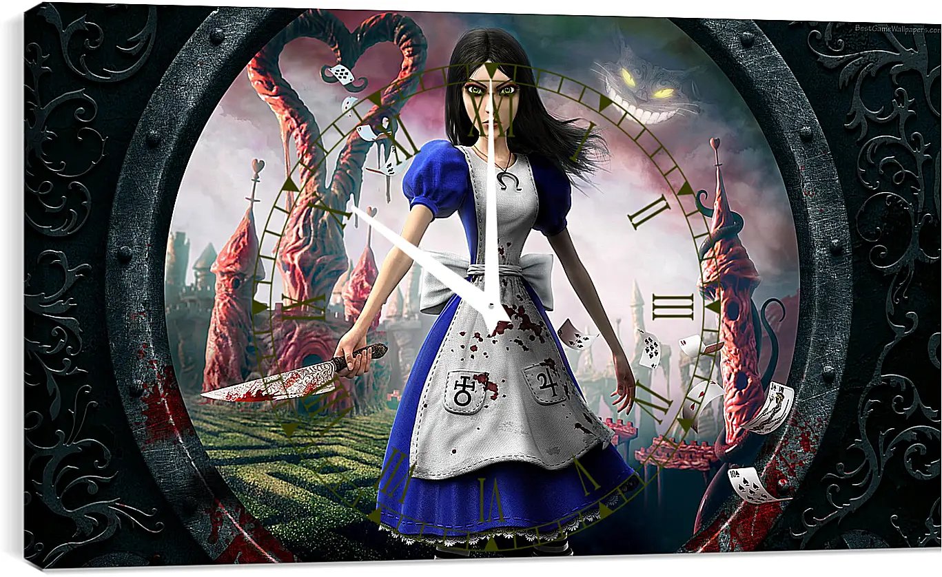 Часы картина - alice madness returns, girl, dress
