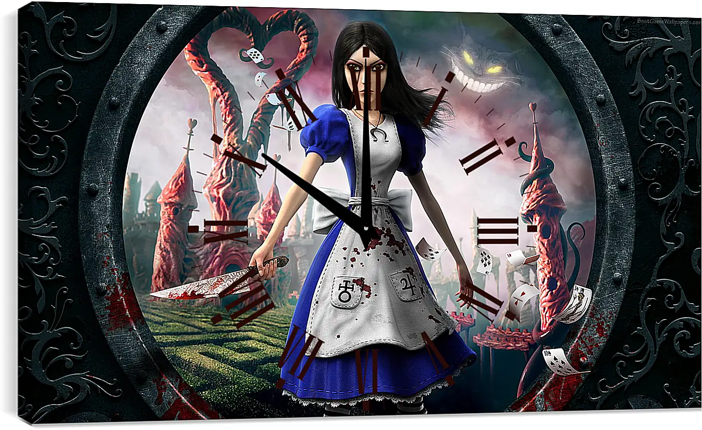 Часы картина - alice madness returns, girl, dress
