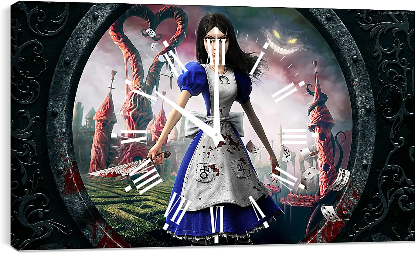 Часы картина - alice madness returns, girl, dress
