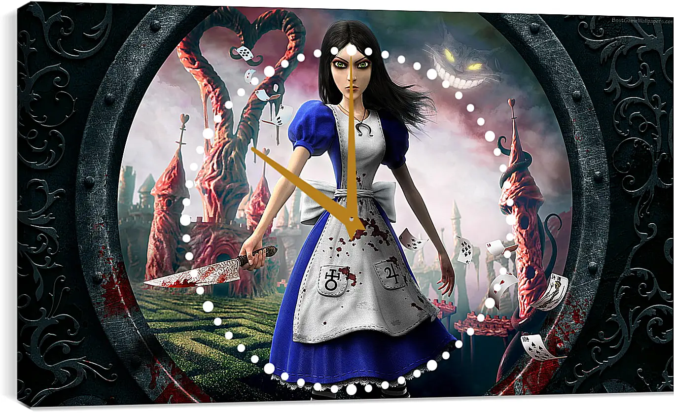 Часы картина - alice madness returns, girl, dress
