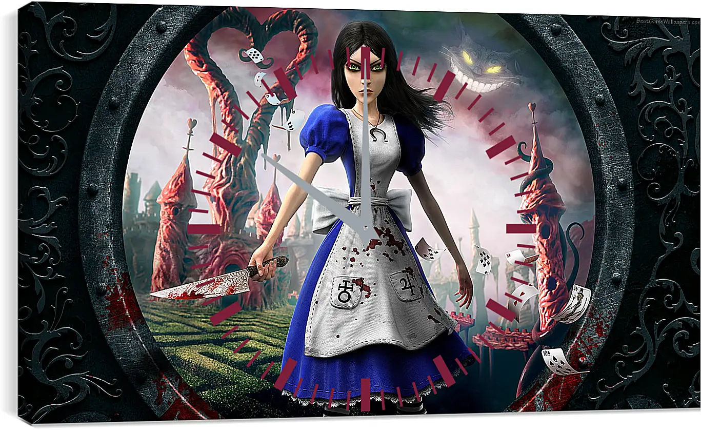 Часы картина - alice madness returns, girl, dress
