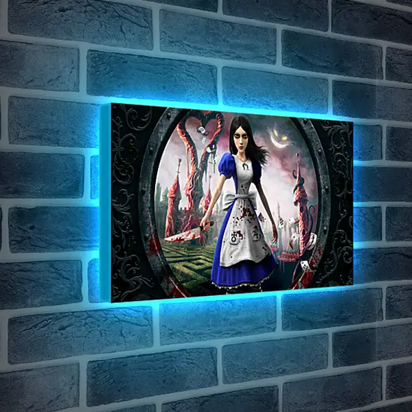 Лайтбокс световая панель - alice madness returns, girl, dress
