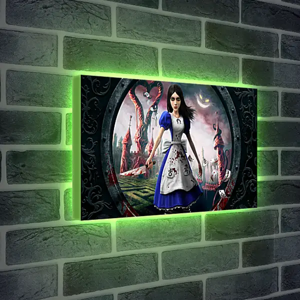 Лайтбокс световая панель - alice madness returns, girl, dress
