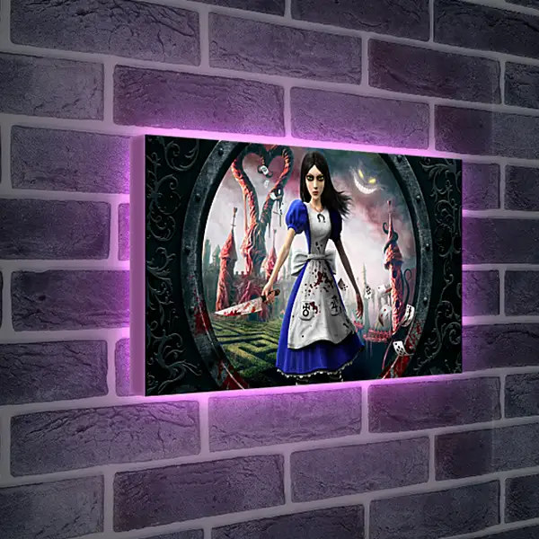 Лайтбокс световая панель - alice madness returns, girl, dress
