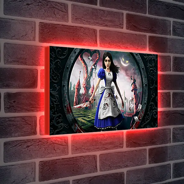 Лайтбокс световая панель - alice madness returns, girl, dress
