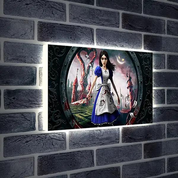 Лайтбокс световая панель - alice madness returns, girl, dress
