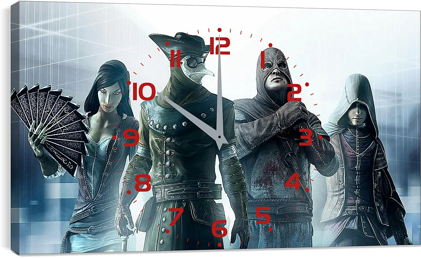 Часы картина - assassins creed, characters, faces
