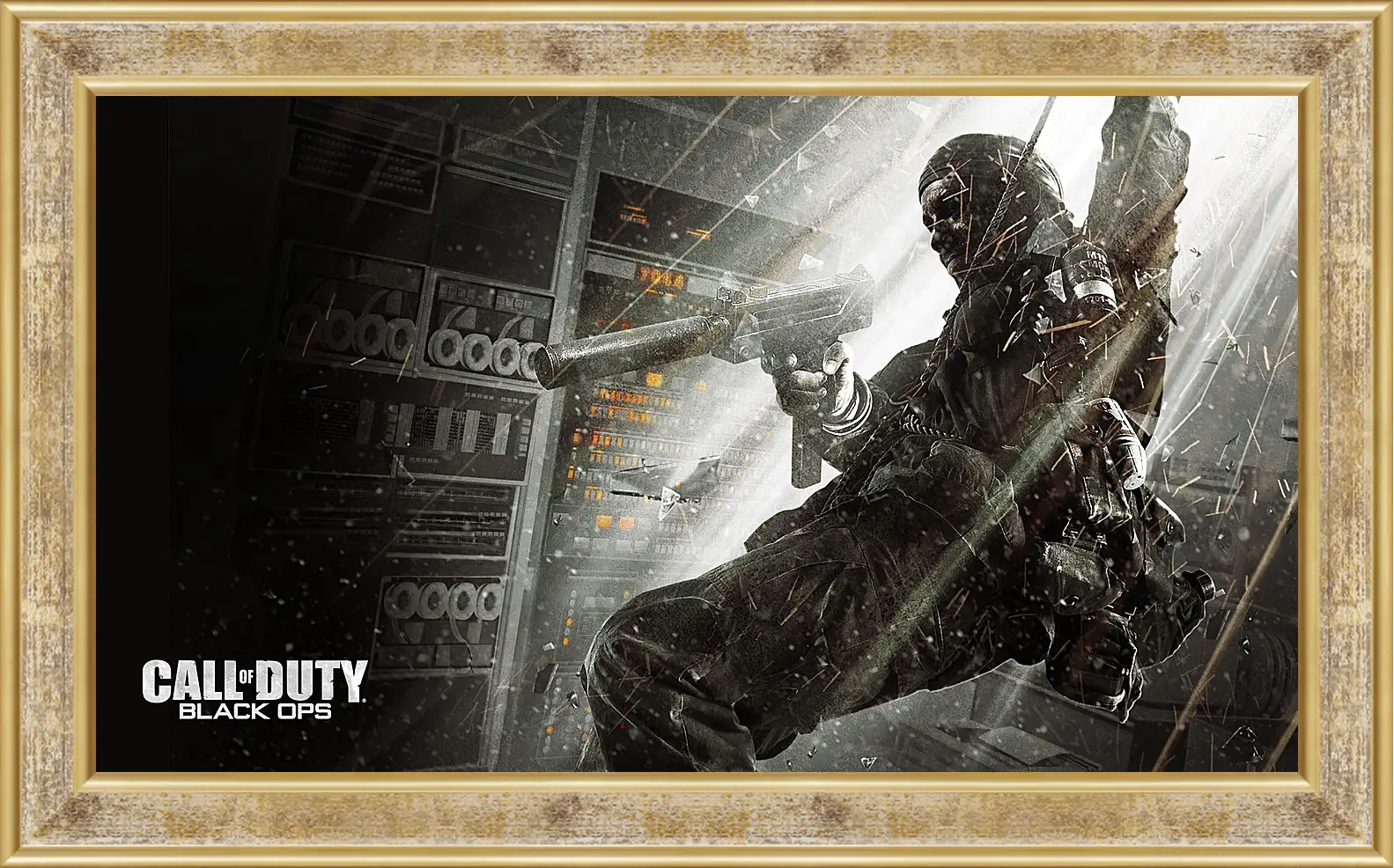 Картина в раме - call of duty black ops, soldier, gun