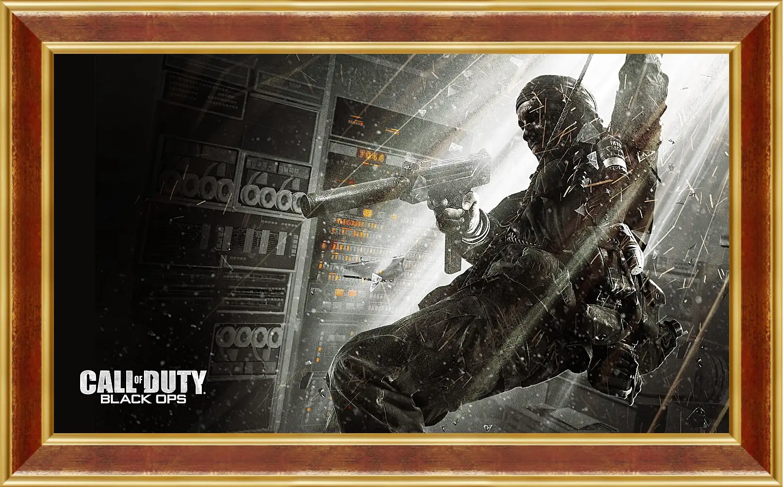 Картина в раме - call of duty black ops, soldier, gun