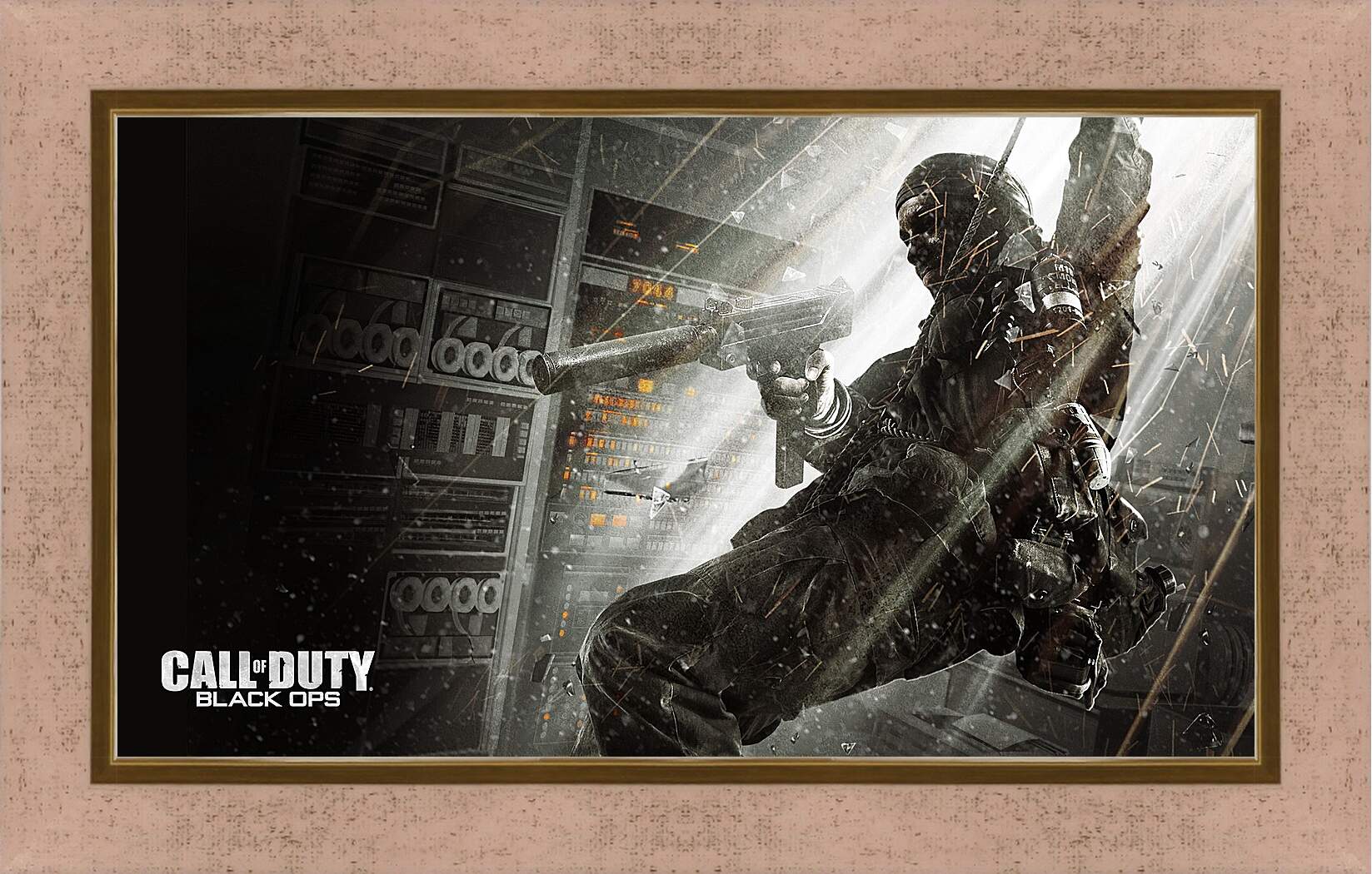 Картина в раме - call of duty black ops, soldier, gun