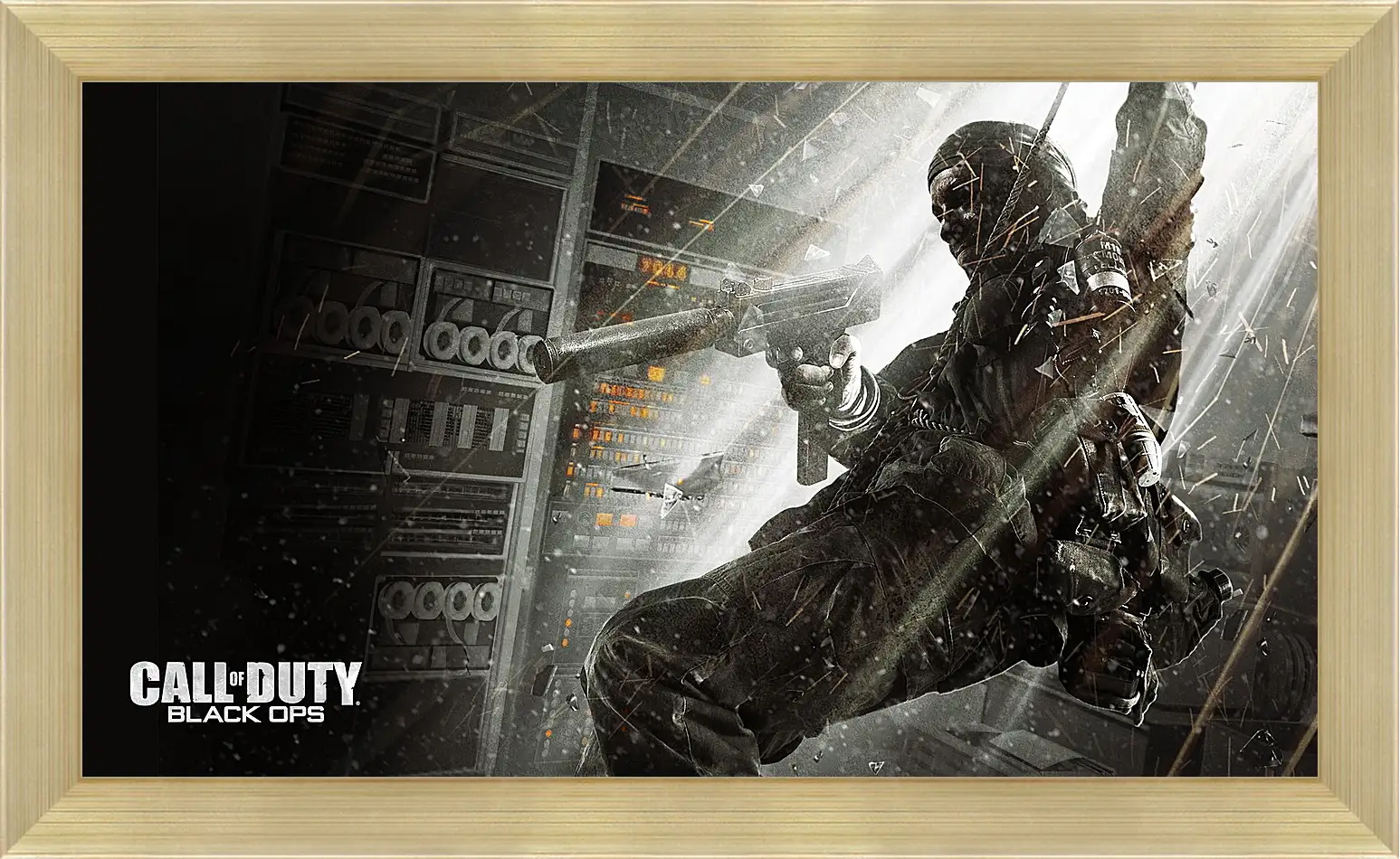 Картина в раме - call of duty black ops, soldier, gun