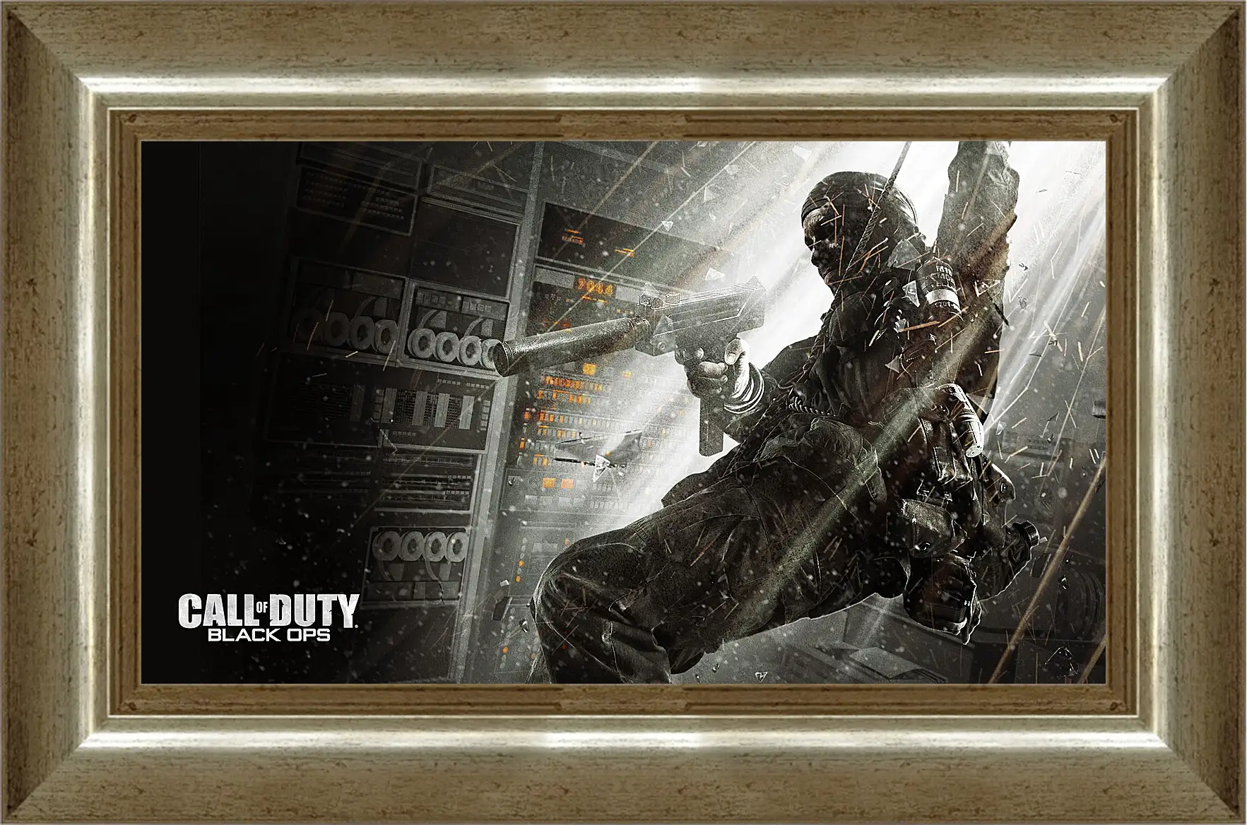 Картина в раме - call of duty black ops, soldier, gun