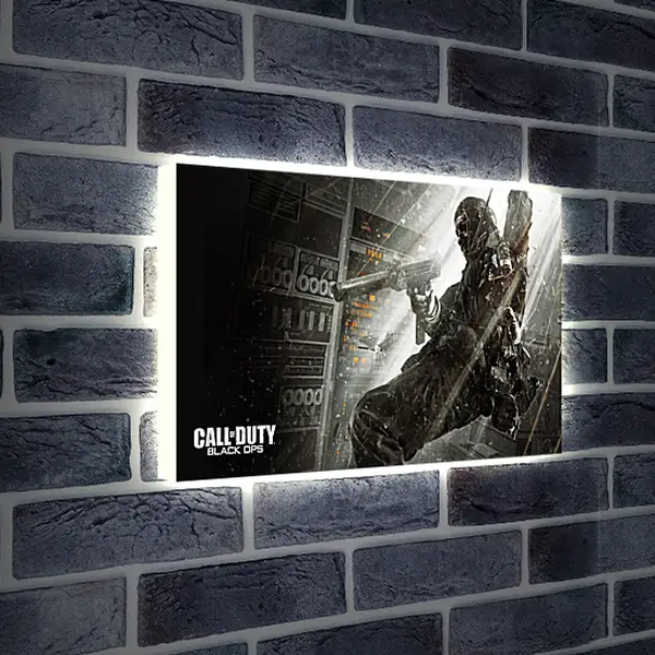 Лайтбокс световая панель - call of duty black ops, soldier, gun