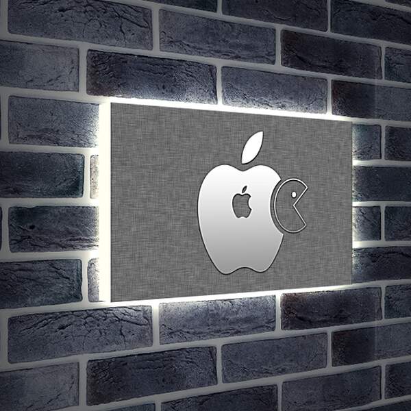 Лайтбокс световая панель - pacman, apple, food
