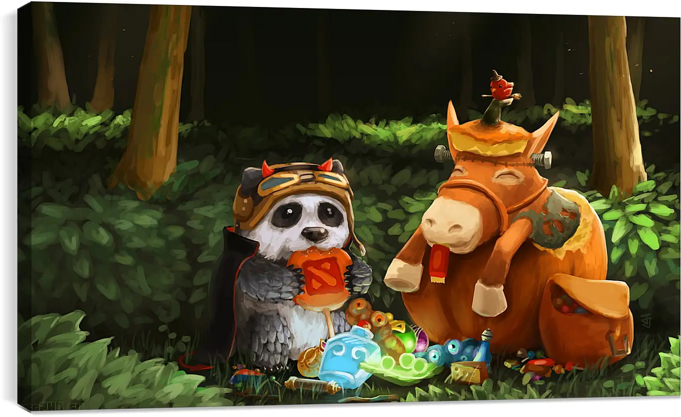 Постер и плакат - dota 2, panda, courier