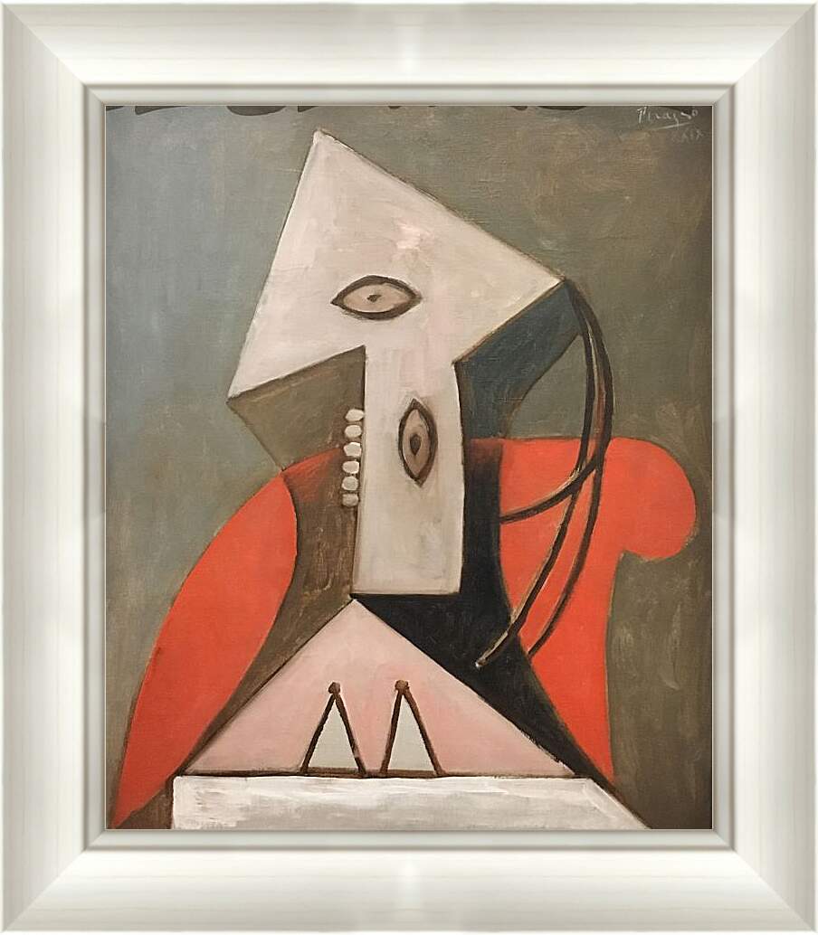 Картина в раме - Женщина в красном кресле. Пабло Пикассо
