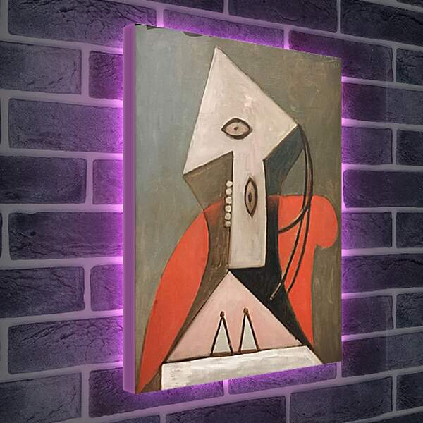 Лайтбокс световая панель - Женщина в красном кресле. Пабло Пикассо
