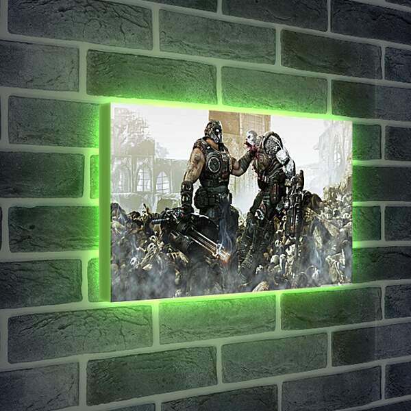 Лайтбокс световая панель - locust, gears of war, game

