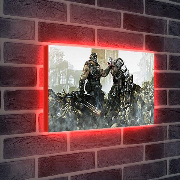 Лайтбокс световая панель - locust, gears of war, game
