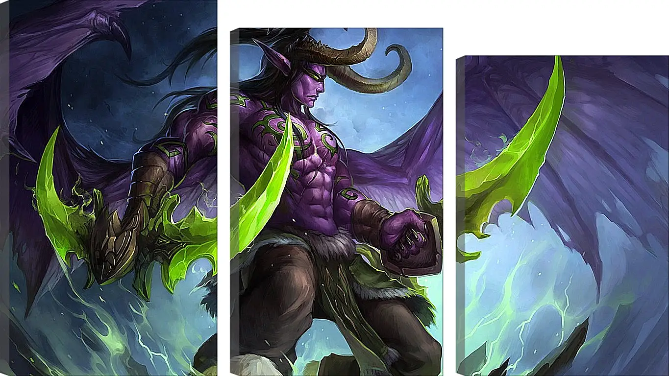 Модульная картина - world of warcraft, illidan stormrage, art