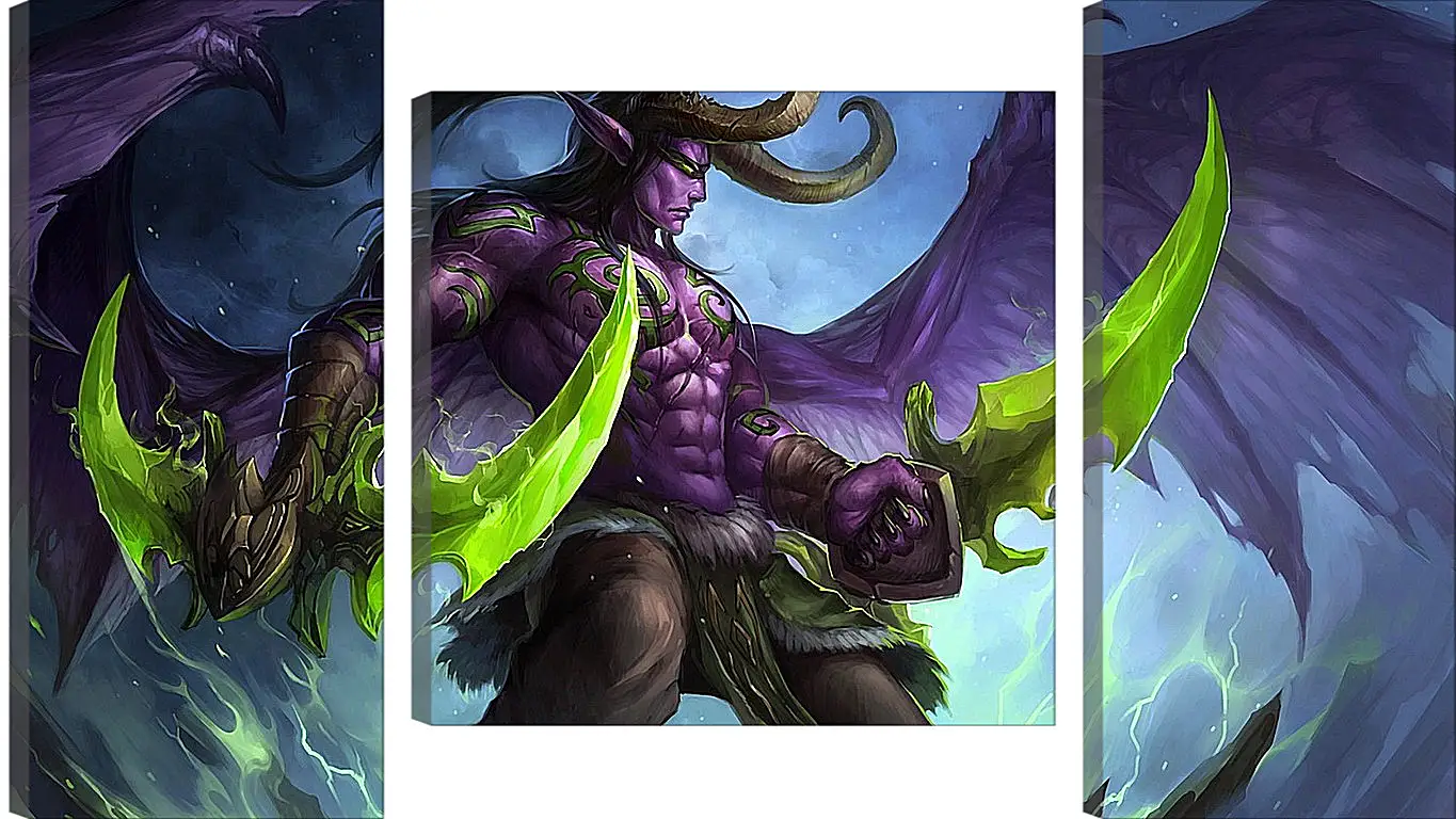 Модульная картина - world of warcraft, illidan stormrage, art