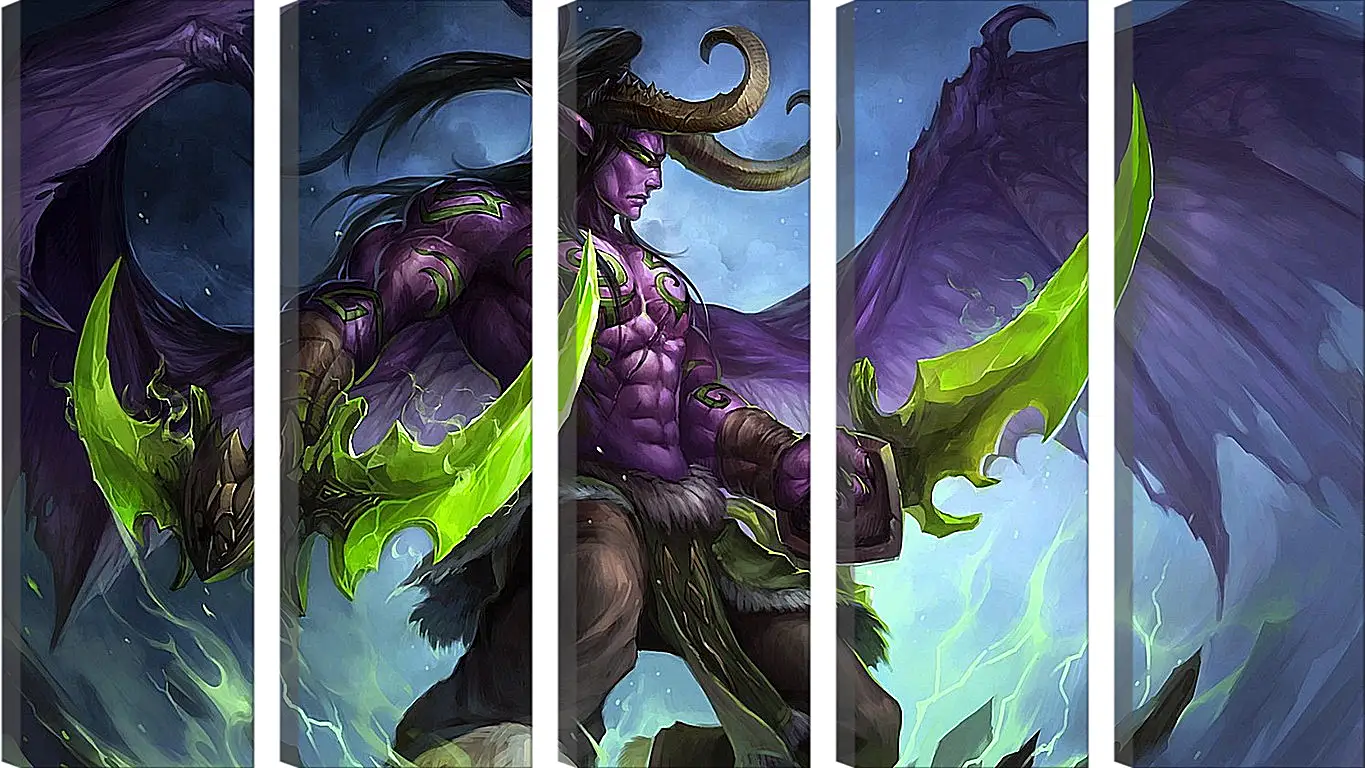 Модульная картина - world of warcraft, illidan stormrage, art