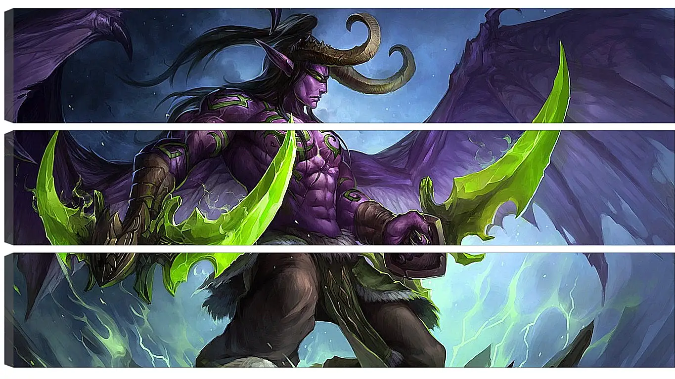 Модульная картина - world of warcraft, illidan stormrage, art