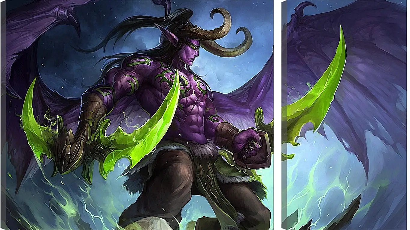 Модульная картина - world of warcraft, illidan stormrage, art