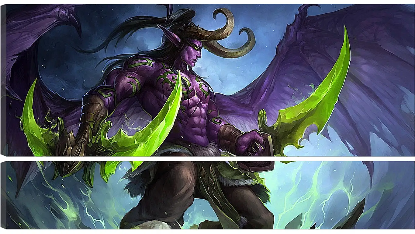 Модульная картина - world of warcraft, illidan stormrage, art