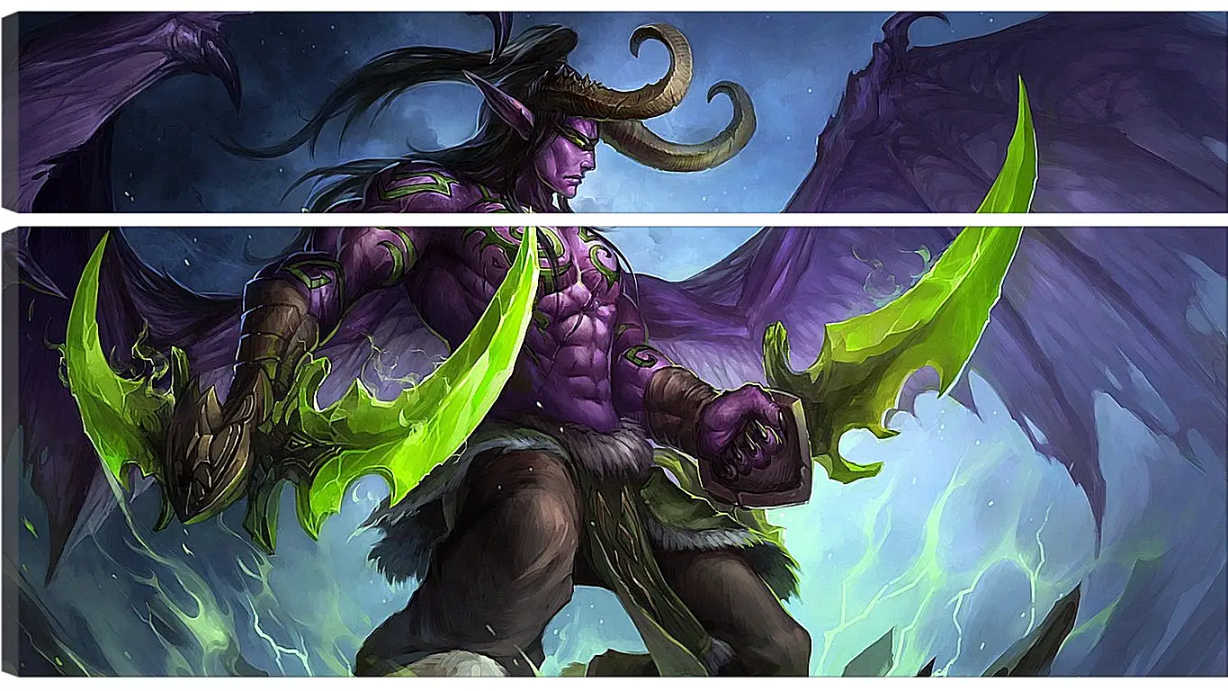 Модульная картина - world of warcraft, illidan stormrage, art