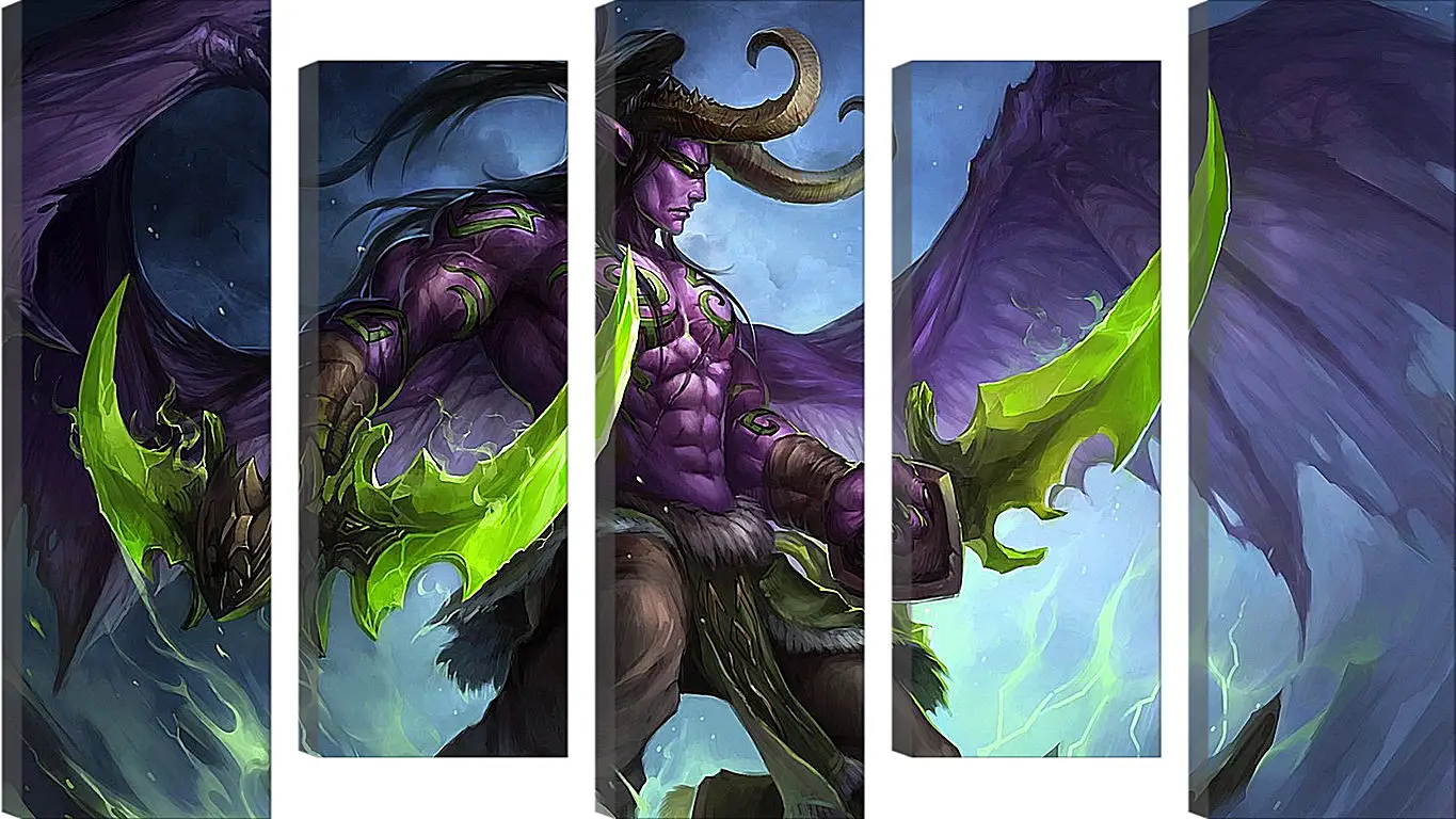 Модульная картина - world of warcraft, illidan stormrage, art