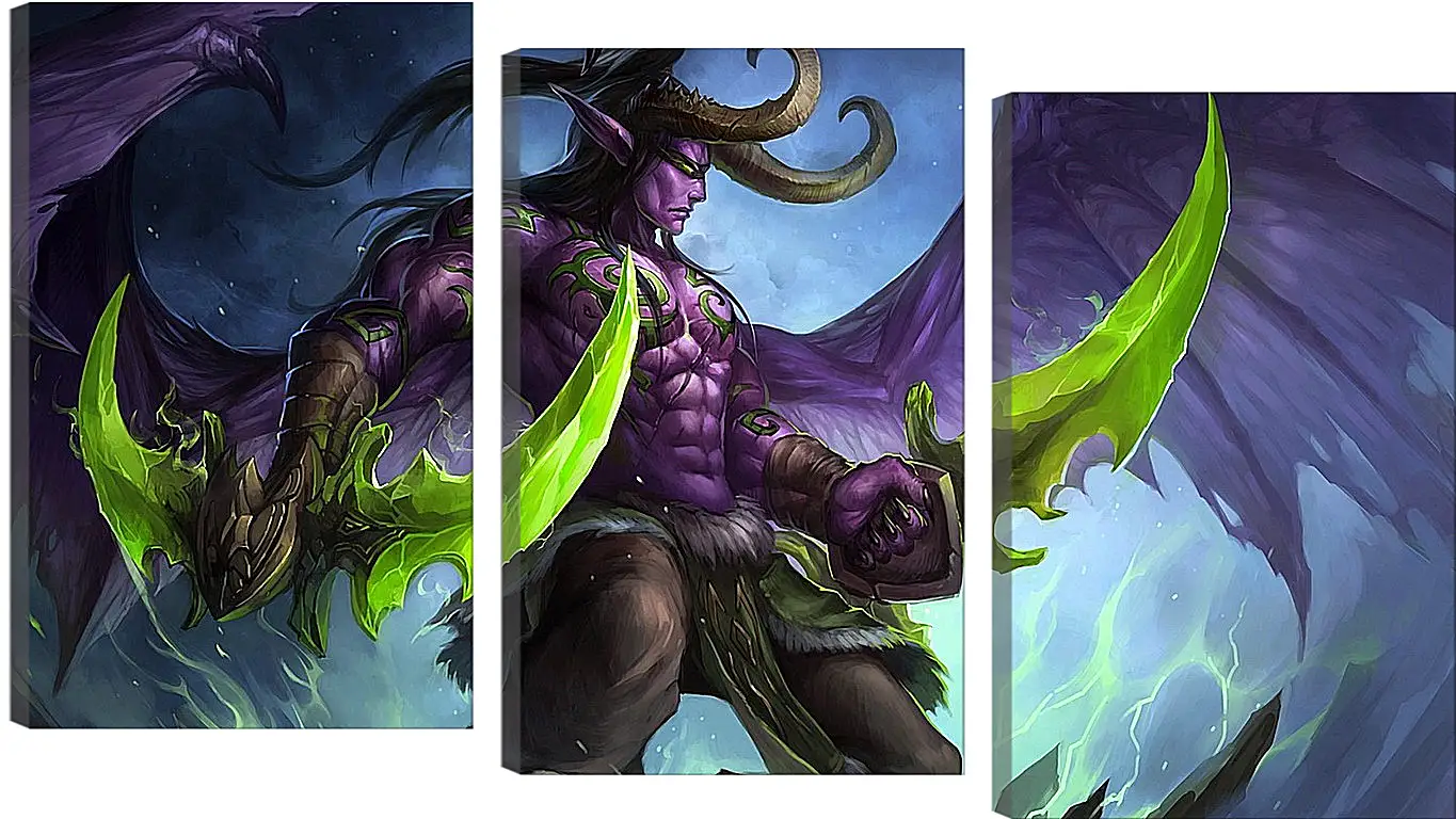 Модульная картина - world of warcraft, illidan stormrage, art