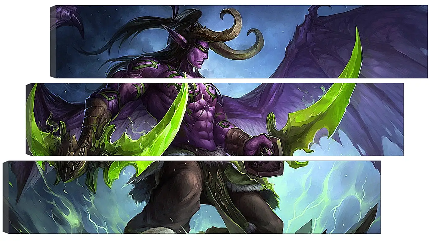 Модульная картина - world of warcraft, illidan stormrage, art